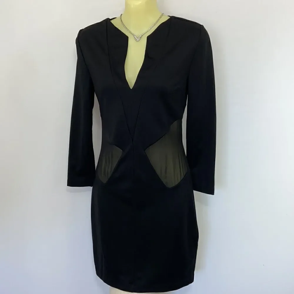 Just Cavalli Dress Black Silk Mesh Accents Nwot Sz Sm - Picture 5 of 9